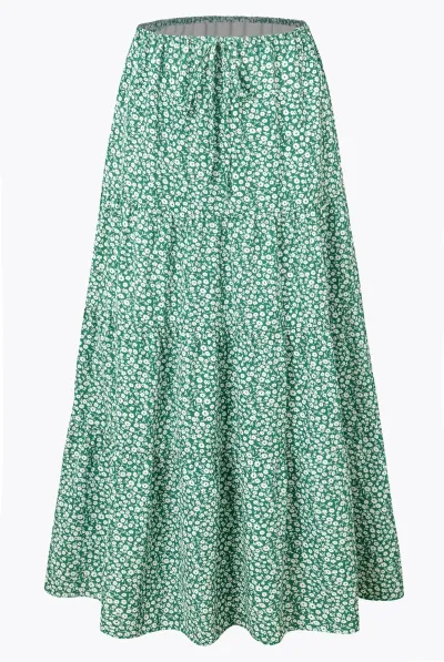 Women High Waist Cotton A-Line Skirt Intellectual Style Solid Color