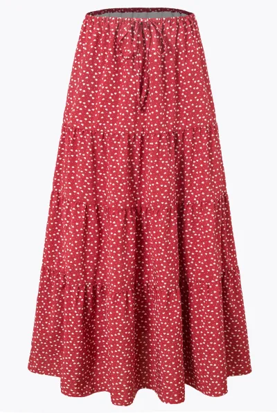 Women High Waist Cotton A-Line Skirt Intellectual Style Solid Color