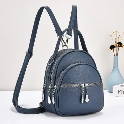 Women Casual Small PU Backpack Urban Simplicity Zipper