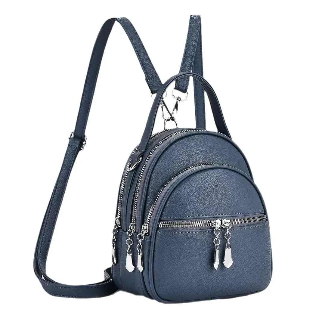 Women Casual Small PU Backpack Urban Simplicity Zipper