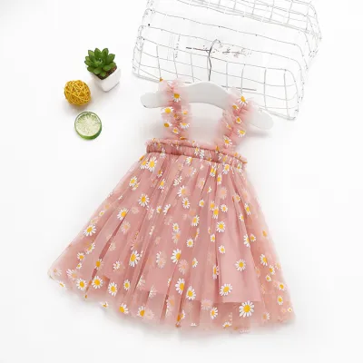 Summer Girls Embroidered Mesh Princess Tutu Dress