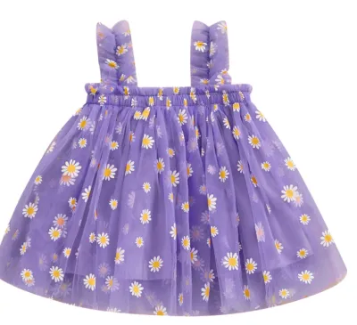 Summer Girls Embroidered Mesh Princess Tutu Dress