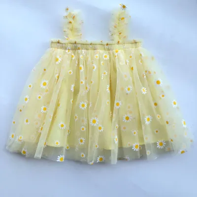 Summer Girls Embroidered Mesh Princess Tutu Dress