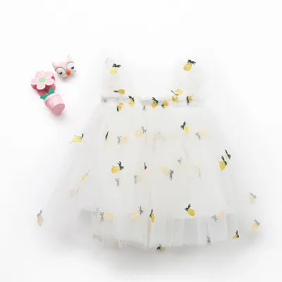 Summer Girls Embroidered Mesh Princess Tutu Dress