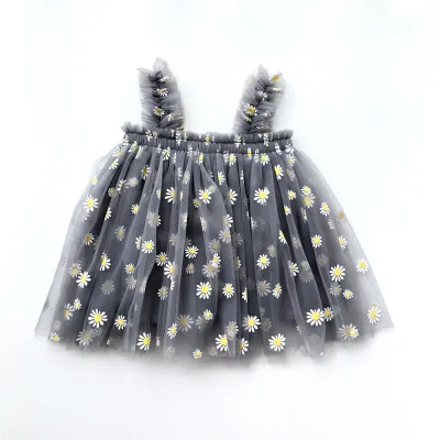 Summer Girls Embroidered Mesh Princess Tutu Dress