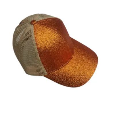 Children's Fashion Sequined Cap with Grit Material - Dome Top