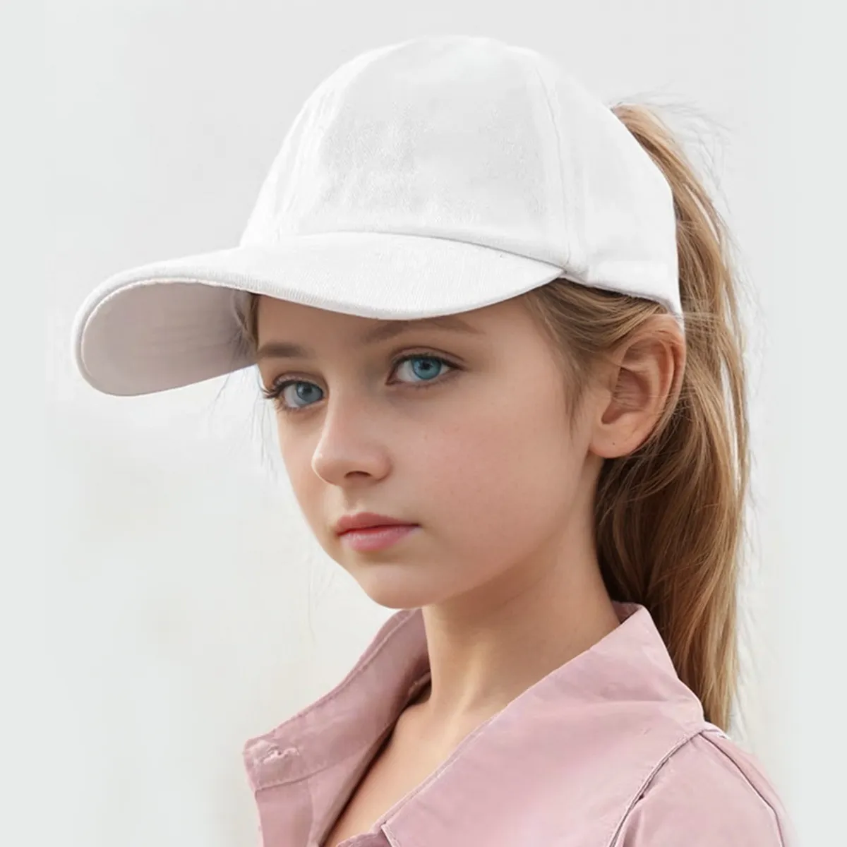 Children's Fashion Solid Color Polyester Baseball Cap with Street Style
