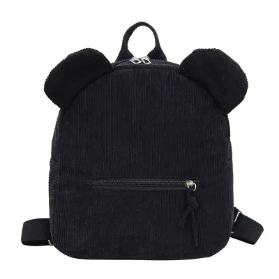 Women Corduroy Casual Simple Backpack