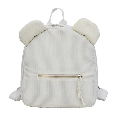 Women Corduroy Casual Simple Backpack
