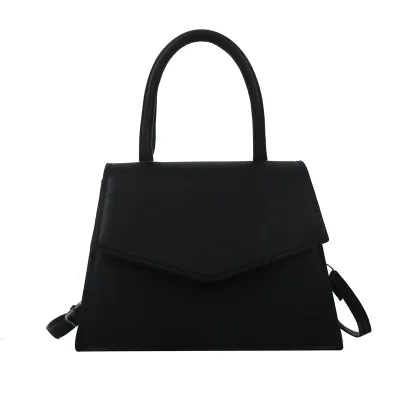Women Summer Solid Color Flap Crossbody PU Bag