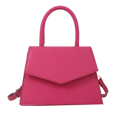 Women Summer Solid Color Flap Crossbody PU Bag