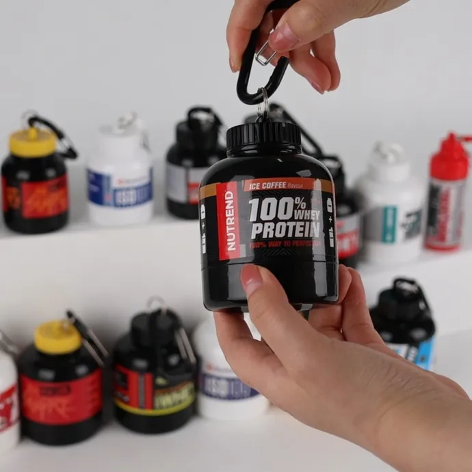 PP Portable Protein Powder Box for Home Fitness Travel Storage