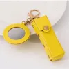 Rectangular Rivet With Round Mirror Yellow