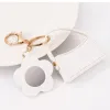 Shoulder Bag With Floral Mirror White
