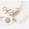 Shoulder Bag With Floral Mirror Beige
