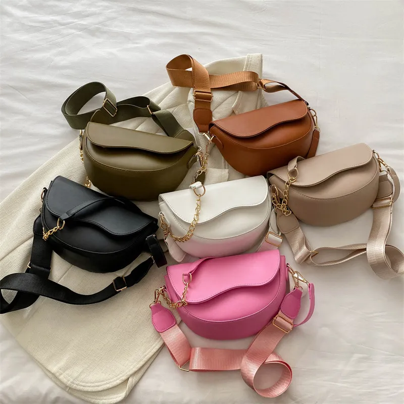 Women Fashion Urban Simplicity Underarm Saddle Bag