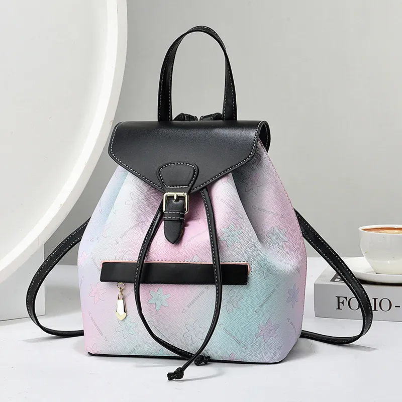 Sweet Women Large Capacity Fashion Printed PU Backpack