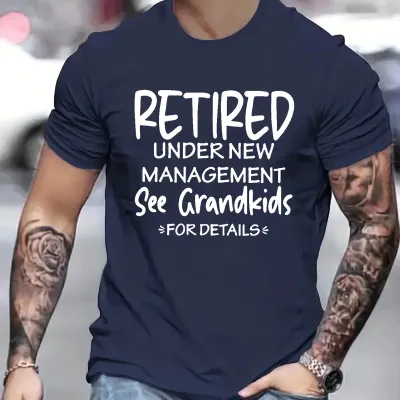 MenS Fashion Casual Printed Round Neck Short Sleeve Loose T-Shirt