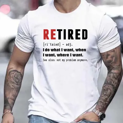 MenS Fashion Casual Printed Round Neck Short Sleeve Loose T-Shirt