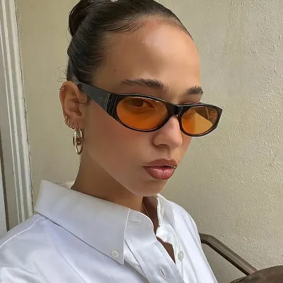 Retro Simple Oval Sunglasses