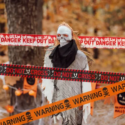 Halloween Plastic Isolation Belt Warning Strip Decoration