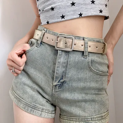 women fashion casual simple solid color Belt