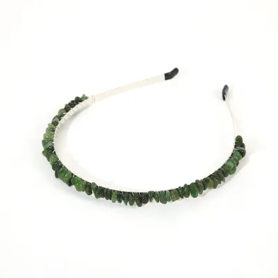 Women's Fashion Natural Stone Crystal Hair Band Geometric Simple