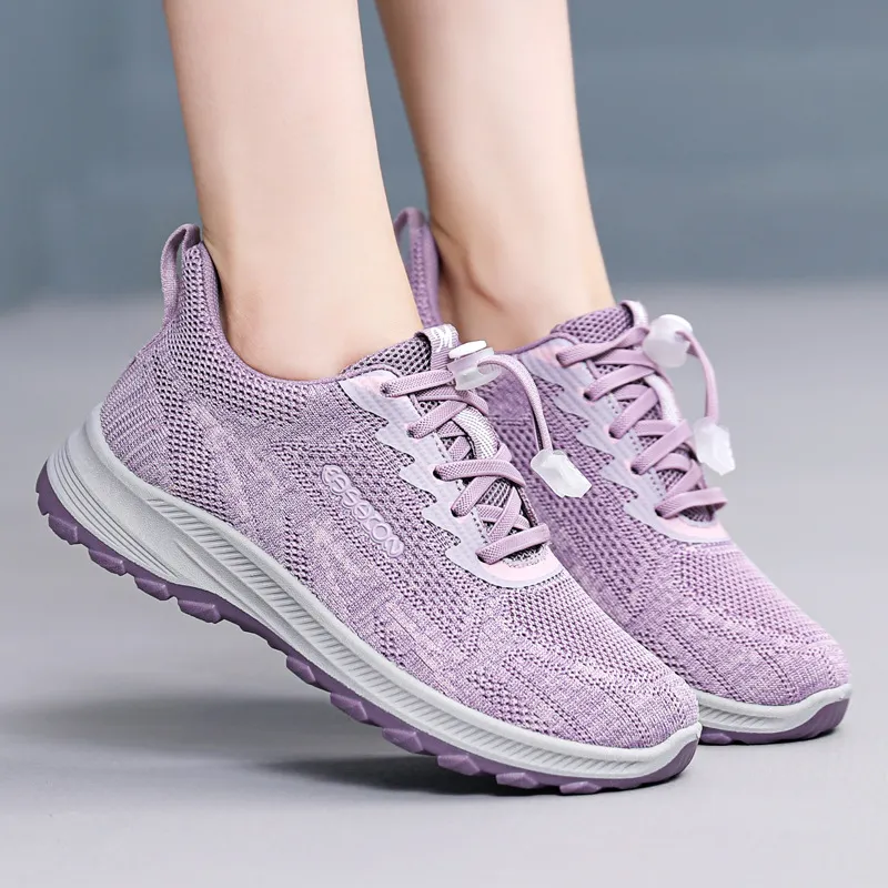 Women Fashion Casual Breathable Soft Sole Lace Up Sneakers