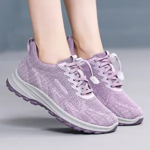 Women Fashion Casual Breathable Soft Sole Lace Up Sneakers