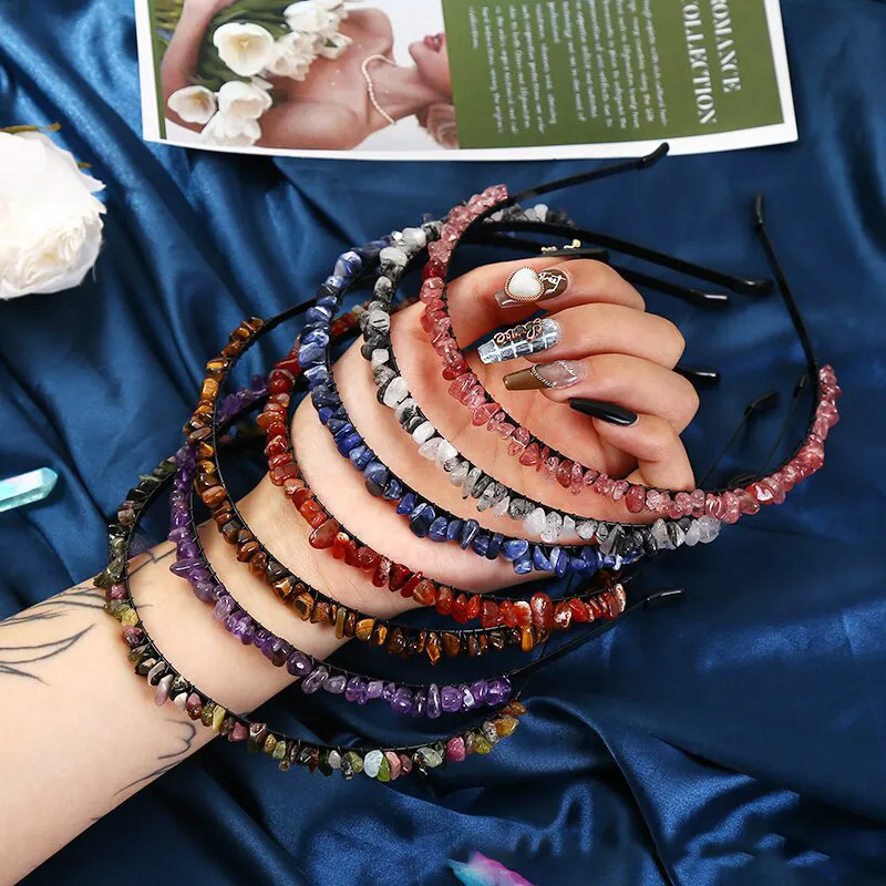 Women Fashion Natural Crystal Hair Band