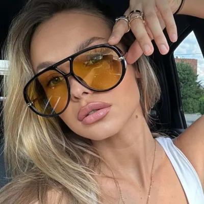 Women Fashion Creative Earrings Pendant Sunglasses