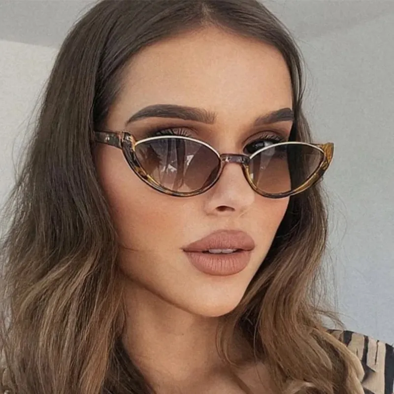 Women Fashion Cat Eye Small Frame Sunglasses