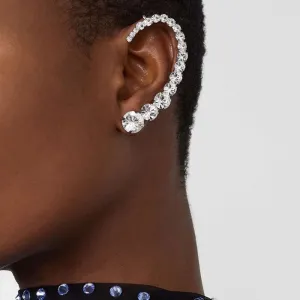 Women Fashion Geometric Rhinestone Simple Earrings Gold Plated Silver Plated