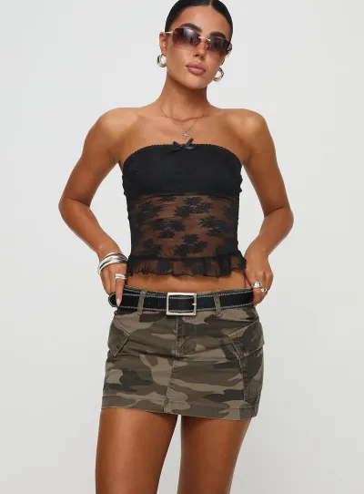 Street Women Fashion Solid Color Low Waist Denim Skirt