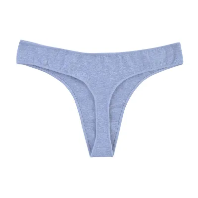 Women Fashion Sexy Solid Color Breathable Cotton Thong
