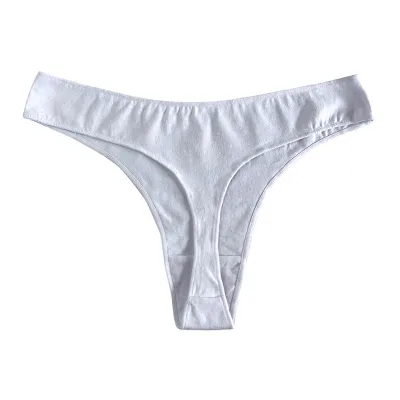 Women Fashion Sexy Solid Color Breathable Cotton Thong