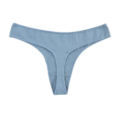Women Fashion Sexy Solid Color Breathable Cotton Thong