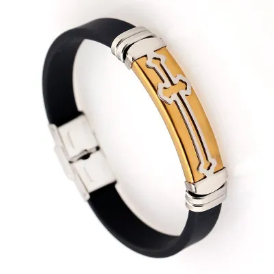 Men's Fashion Casual Stainless Steel Cross Bracelet