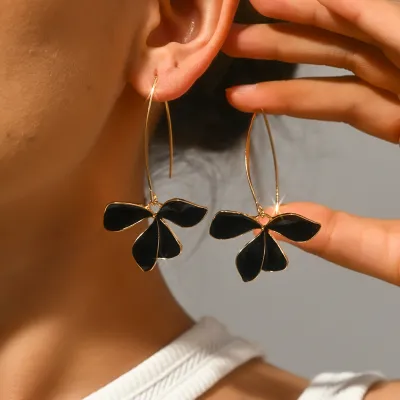 Fashion Design Geometric Floral Earrings