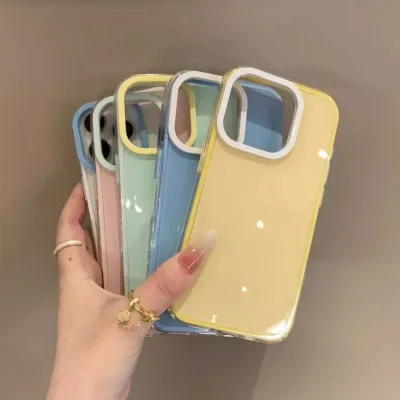 Funda para iPhone resistente a caídas con estampado de lunares de color liso para mujer
