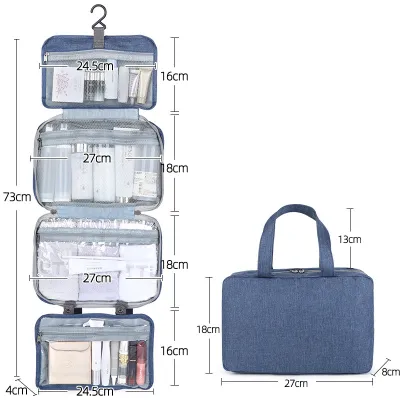 Waterproof Travel Folding Portable Multifunctional Cosmetic Storage Bag for Home Organizing