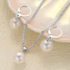 Silver Necklace Earrings
