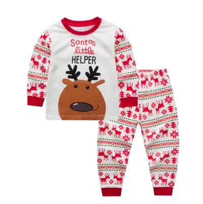 Kids' Christmas Cartoon Long-Sleeve Sweatshirt and Loose Pants Two-Piece Set