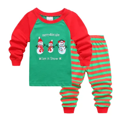 Kids' Christmas Cartoon Long-Sleeve Sweatshirt and Loose Pants Two-Piece Set
