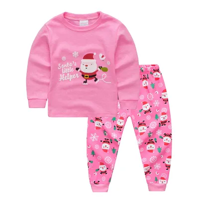 Kids' Christmas Cartoon Long-Sleeve Sweatshirt and Loose Pants Two-Piece Set