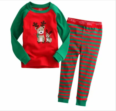 Kids' Christmas Cartoon Long-Sleeve Sweatshirt and Loose Pants Two-Piece Set