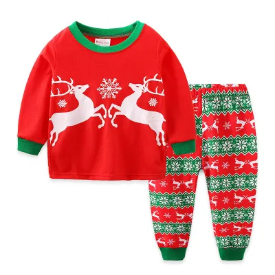 Kids' Christmas Cartoon Long-Sleeve Sweatshirt and Loose Pants Two-Piece Set
