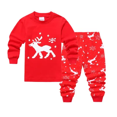 Kids' Christmas Cartoon Long-Sleeve Sweatshirt and Loose Pants Two-Piece Set