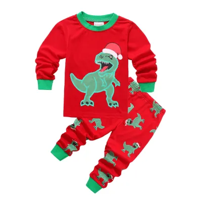 Kids' Christmas Cartoon Long-Sleeve Sweatshirt and Loose Pants Two-Piece Set