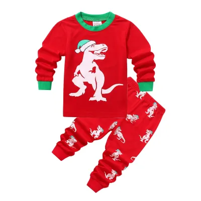 Kids' Christmas Cartoon Long-Sleeve Sweatshirt and Loose Pants Two-Piece Set